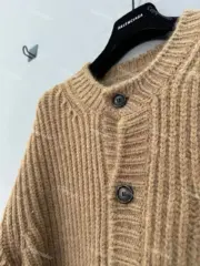 PRA 23FW 經典徽章 羊毛混紡 針織衫毛衣外套開衫：圖片 17