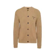 PRA 23FW 經典徽章 羊毛混紡 針織衫毛衣外套開衫：圖片 4