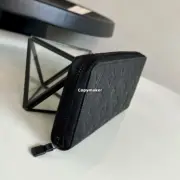 【現貨】1V Zippy 經典老花壓紋 滿版Logo  頭層牛皮 黑色 長夾皮夾錢包 M11721：圖片 6