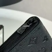 【現貨】1V Zippy 經典老花壓紋 滿版Logo  頭層牛皮 黑色 長夾皮夾錢包 M11721：圖片 7