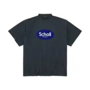 【預售】巴黎 BLC x Scholl 聯名 25SS 藍色印花logo 簡約短袖T恤 周杰倫著用