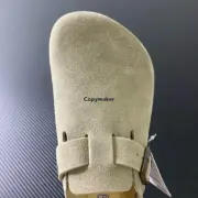 【預售】Birkenstock Boston 麂皮反毛皮 包頭鞋穆勒鞋懶人鞋休閒鞋拖鞋半拖 勃肯 灰褐色：圖片 10