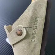 【預售】Birkenstock Boston 麂皮反毛皮 包頭鞋穆勒鞋懶人鞋休閒鞋拖鞋半拖 勃肯 灰褐色：圖片 12
