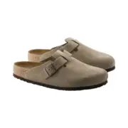 【預售】Birkenstock Boston 麂皮反毛皮 包頭鞋穆勒鞋懶人鞋休閒鞋拖鞋半拖 勃肯 灰褐色：圖片 3