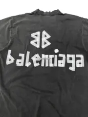 【現貨】巴黎 BLC 25SS 秀款 膠帶繃帶logo 水洗做舊破壞 短袖T恤 水洗黑：圖片 14