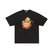 【預售】Human Made 25ss  胸前老虎愛心印花 竹節棉 圓筒短袖T恤 黑/白：圖片 2