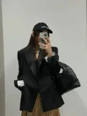 【現貨】【全套包裝】M1U M1U 24SS 繆繆 刺繡字母logo 素色簡約 鴨舌帽棒球帽老帽帽子：圖片 3