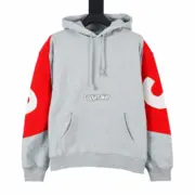 【預售】SUP FW25 Big Logo 拚色後背大logo 連帽衛衣帽T帽衫 黑/灰：圖片 14