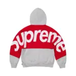 【預售】SUP FW25 Big Logo 拚色後背大logo 連帽衛衣帽T帽衫 黑/灰