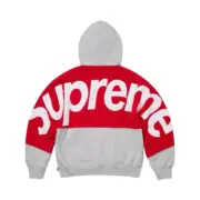 【預售】SUP FW25 Big Logo 拚色後背大logo 連帽衛衣帽T帽衫 黑/灰