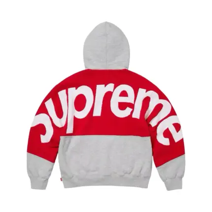 【預售】SUP FW25 Big Logo 拚色後背大logo 連帽衛衣帽T帽衫 黑/灰