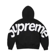 【預售】SUP FW25 Big Logo 拚色後背大logo 連帽衛衣帽T帽衫 黑/灰：圖片 4