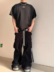 巴黎 BLC 24SS 水洗糜爛流蘇下擺破壞 雙環刺繡logo 短袖T恤 小領口BOXY短寬版型：圖片 5