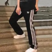 Needles 21SS Butterfly Regular Track Pants 蝴蝶刺繡 復古織帶 休閒褲直筒褲運動褲 黑白：圖片 5