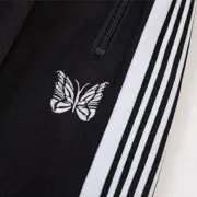 Needles 21SS Butterfly Regular Track Pants 蝴蝶刺繡 復古織帶 休閒褲直筒褲運動褲 黑白：圖片 8