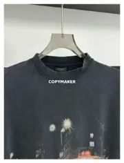 巴黎 BLC 24SS BELLEVILLE T-SHIRT 巴黎夜景 水洗破壞皺褶 短袖T恤：圖片 8