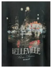 巴黎 BLC 24SS BELLEVILLE T-SHIRT 巴黎夜景 水洗破壞皺褶 短袖T恤：圖片 9