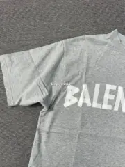 【現貨】巴黎 BLC 25SS 秀款 膠帶 繃帶logo 水洗做舊 破壞 短袖T恤 灰色：圖片 7