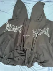 【現貨】巴黎 BLC 24FW 胸口大logo 開裂破壞印花 帽T連帽衛衣帽衫 黑色：圖片 10