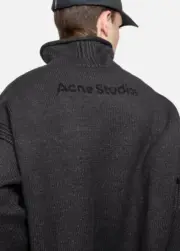 【預售】【2026新年福利】Acne Studios 25FW 羊毛混紡 後背字母logo 毛衣圓領衛衣大學T長袖：圖片 3
