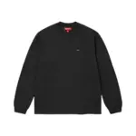 【預售】 SUP 24FW Small Tee 小標刺繡logo 簡約素色 長袖T恤薄衛衣 黑色/白色