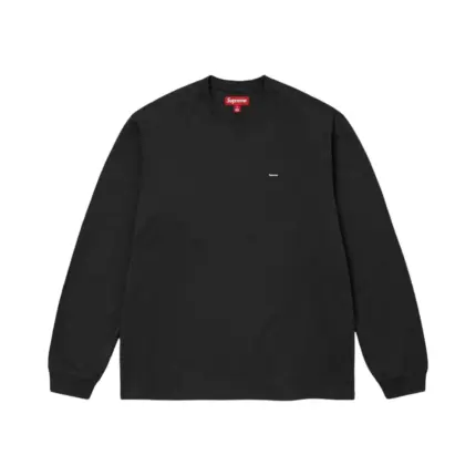 【預售】 SUP 24FW Small Tee 小標刺繡logo 簡約素色 長袖T恤薄衛衣 黑色/白色