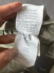 PRA 24SS 素色簡約 三角標小logo 水洗寬鬆口袋工裝褲長褲 橄欖綠：圖片 18