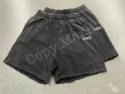 巴黎 BLC 22SS 水洗破壞 刺繡 可樂 短褲 棉褲 運動褲 休閒褲 炒雪花水洗：圖片 5