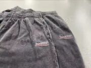 巴黎 BLC 22SS 水洗破壞 刺繡 可樂 短褲 棉褲 運動褲 休閒褲 炒雪花水洗：圖片 7