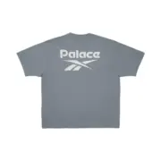 PALACE x REBOK 24SS 聯名 正面小ogo背後大印花 短袖T恤 灰色：圖片 2