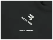 巴黎 BLC 22FW Sporty 刺繡Logo 雙鉤 拼接做舊 帽T 連帽衛衣：圖片 16