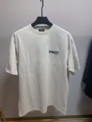 巴黎 BLC 22SS Political Campaign 可樂刺繡 波浪 短袖T恤 石灰白：圖片 8