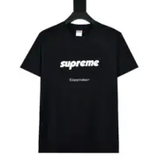 【現貨】Sup 24SS week9 PINLINE TEE 簡約字母Logo 短袖T恤 黑/白：圖片 5