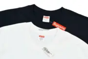【現貨】Sup 24SS week9 PINLINE TEE 簡約字母Logo 短袖T恤 黑/白：圖片 12