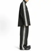 【預售】巴黎 BLC 25FW Tracksuit Loop 循環刺繡 單環 雙頭拉鍊衝鋒衣夾克外套風衣 寬鬆版型：圖片 4