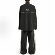 【預售】巴黎 BLC 25FW Tracksuit Loop 循環刺繡 單環 雙頭拉鍊衝鋒衣夾克外套風衣 寬鬆版型：圖片 5