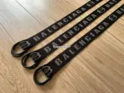 【618現貨】【福利回饋】巴黎 BLC 24FW 雙環字母Logo  帆布腰帶皮帶 105CM：圖片 4
