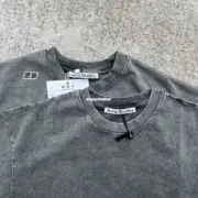 【現貨】Acne Studios 24FW 水洗簡約素色 後背膠標logo 純棉短袖T恤：圖片 6