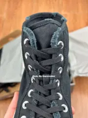 【現貨】『福利回饋』BLC Paris 破洞 做舊 高筒帆布鞋 休閒鞋 黑色：圖片 6