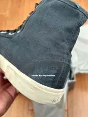 【現貨】『福利回饋』BLC Paris 破洞 做舊 高筒帆布鞋 休閒鞋 黑色：圖片 14