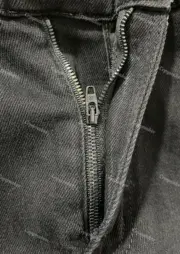 巴黎 BLC 21FW 素色全黑 做舊破壞磨破 牛仔褲休閒褲長褲：圖片 6