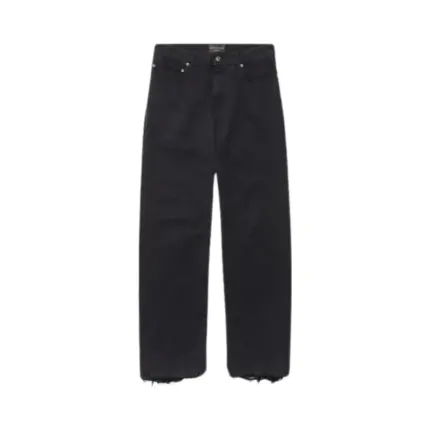 巴黎 BLC 21FW 素色全黑 做舊破壞磨破 牛仔褲休閒褲長褲