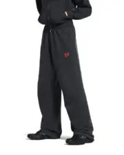 【預售】巴黎 BLC 25SS 紅色麥穗刺繡 Baggy 水洗棉褲休閒褲長褲 水洗黑灰：圖片 2