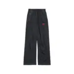 【預售】巴黎 BLC 25SS 紅色麥穗刺繡 Baggy 水洗棉褲休閒褲長褲 水洗黑灰