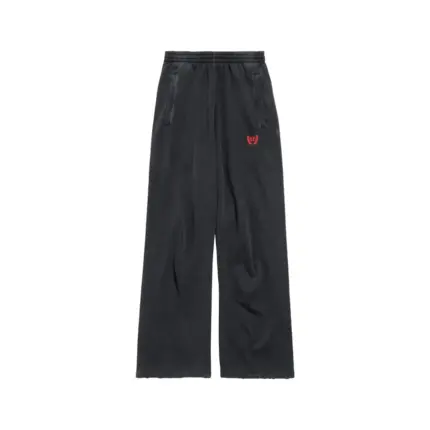 【預售】巴黎 BLC 25SS 紅色麥穗刺繡 Baggy 水洗棉褲休閒褲長褲 水洗黑灰