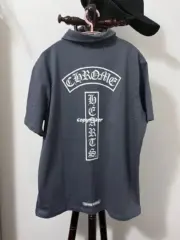【現貨】【過驗】Chrome Hearts 25SS 馬蹄梵文 925純銀扣 Polo衫短袖T恤 CH克羅心 水洗灰：圖片 8