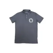 【現貨】【過驗】Chrome Hearts 25SS 馬蹄梵文 925純銀扣 Polo衫短袖T恤 CH克羅心 水洗灰：圖片 3