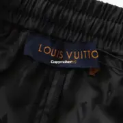 【現貨】1V 25SS 暗紋老花字母logo 滿版 暗黑 短褲休閒褲褲子 黑色：圖片 8