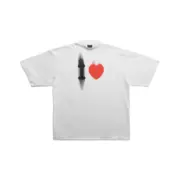 巴黎 BLC 23SS 馬克筆系列 情人節限定 愛心心形 520 短袖 T恤：圖片 5