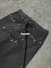 【預售】【過驗】GUC 26SS Horsebit detail 馬蹄扣水洗丹寧牛仔褲長褲工裝褲 直筒微喇 原色黑色：圖片 6